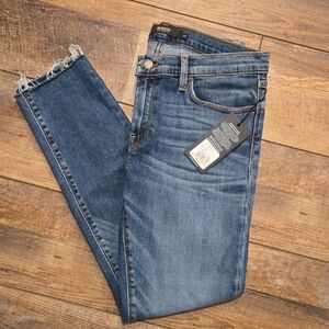 Hudson Jeans Women's Distressed Blue Cropped Jeans NWT, Size 30